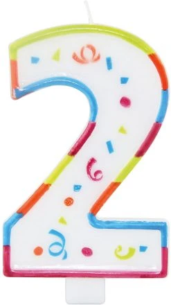 Folat XL-Kuchenkerze Zahl 2, 12,5 Cm