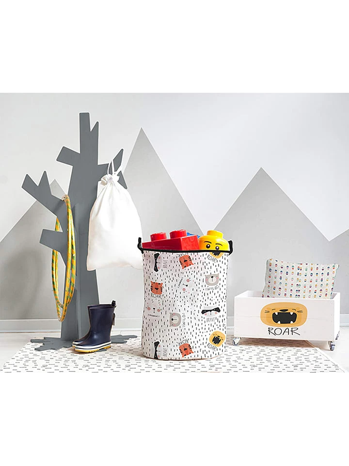 Folkifreckles Aufbewahrungskorb "Animals" In Weiß/ Bunt - (H)50 X Ø 40 Cm – Bild 2