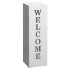 Gartenfreude Säule, Welcome, 16 X 16 X 50 Cm In Weiß