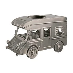 Gilde Flaschenhalter "Wohnmobil" In Silber - H. 18,5 Cm - B. 30,5 Cm