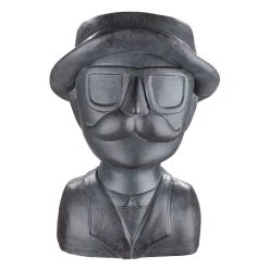 Gilde Pflanzgefäß "Sir" In Grau - H. 38 Cm - B. 24 Cm