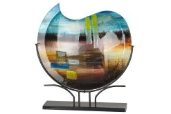 Gilde Vase "Campo" In Bunt - H. 48 Cm