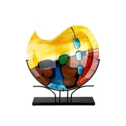 Gilde Vase "Murano" In Bunt - H. 49 Cm - B. 46 Cm