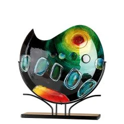 Gilde Vase "Sunrise" In Bunt - H. 47 Cm - B. 47 Cm
