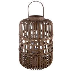 Gilde Windlicht "Bohemian" In Braun - H. 46 Cm