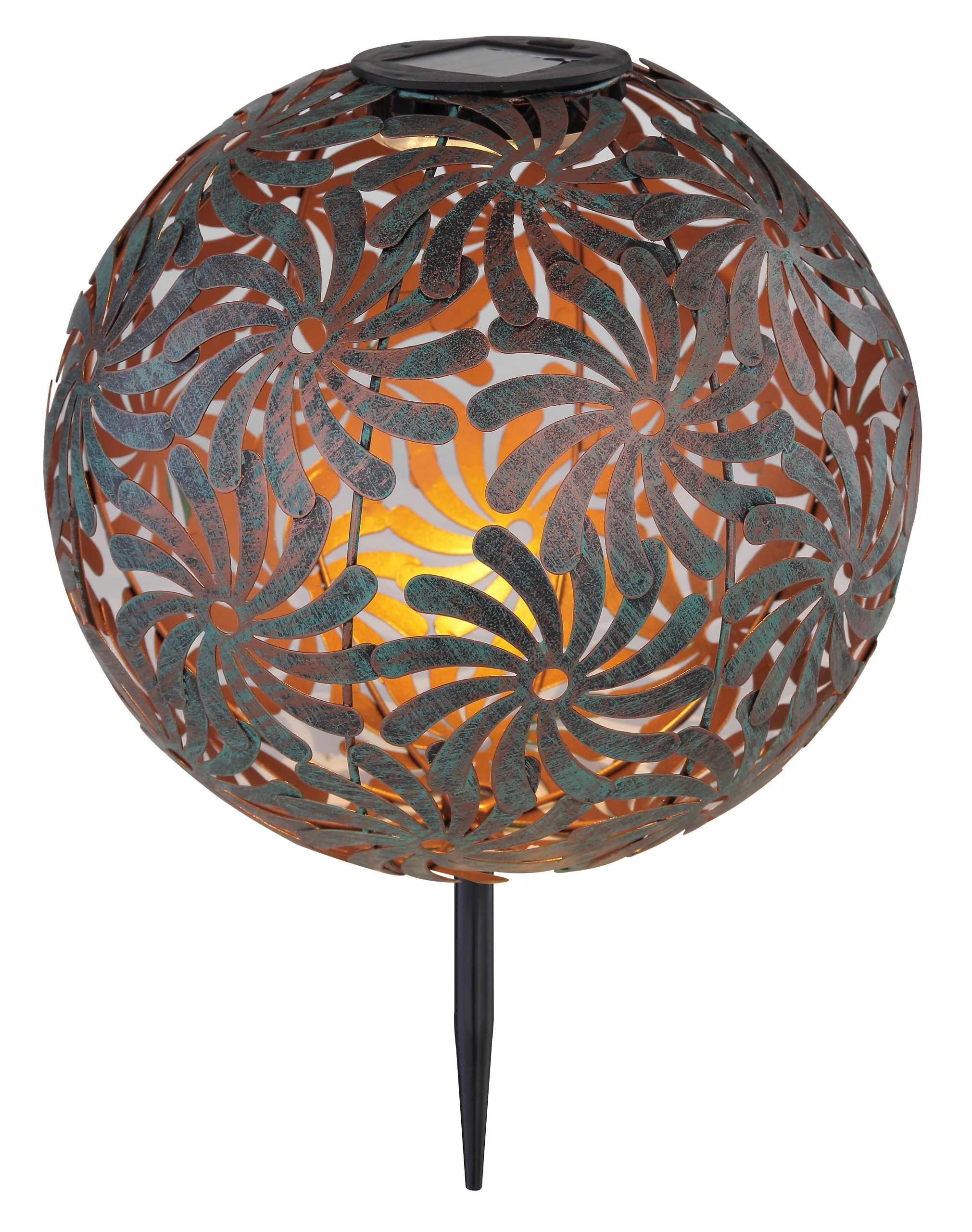 Globo Lighting Solarleuchte "SOLARLEUCHTE METALL GOLDFARBEN, 1XLED" In Gold