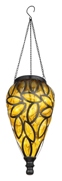 Globo Lighting Solarleuchte "SOLARLEUCHTE METALL SCHWARZ, 15XLED" In Black