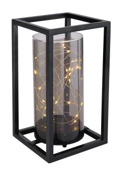 Globo Lighting Solarleuchte "SOLARLEUCHTE METALL SCHWARZ, 30XLED" In Black