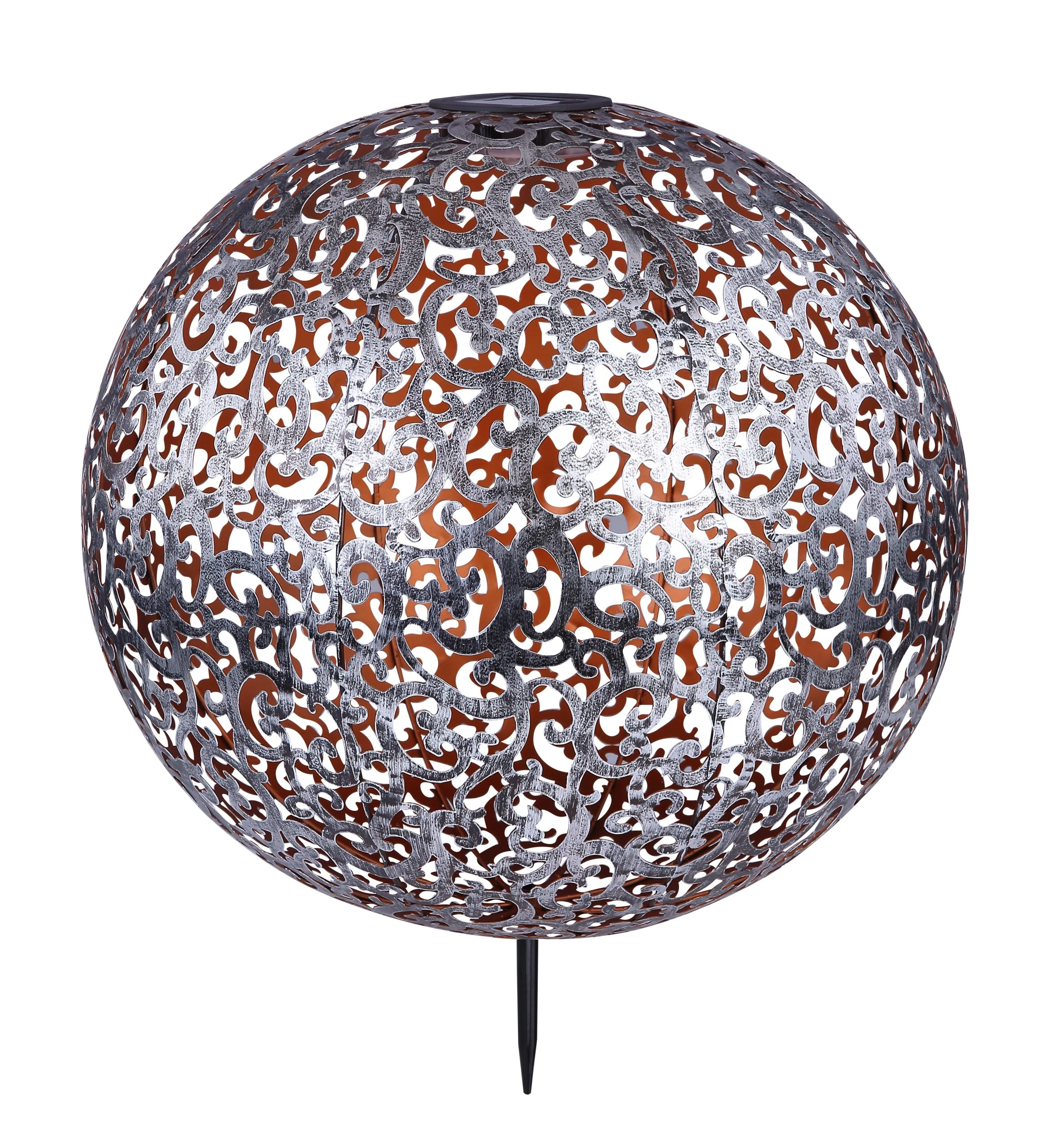 Globo Lighting Solarleuchte "SOLARLEUCHTE METALL SILBERFARBEN, 1XLED" In Silver – Bild 3