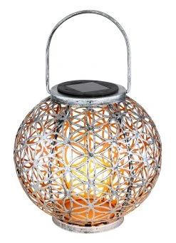 Globo Lighting Solarleuchte "SOLARLEUCHTE METALL SILBERFARBEN, 1XLED" In Silver