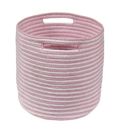 Happy Decor Kids Korb "Gestreifter" In Rosa - Ø 30 Cm