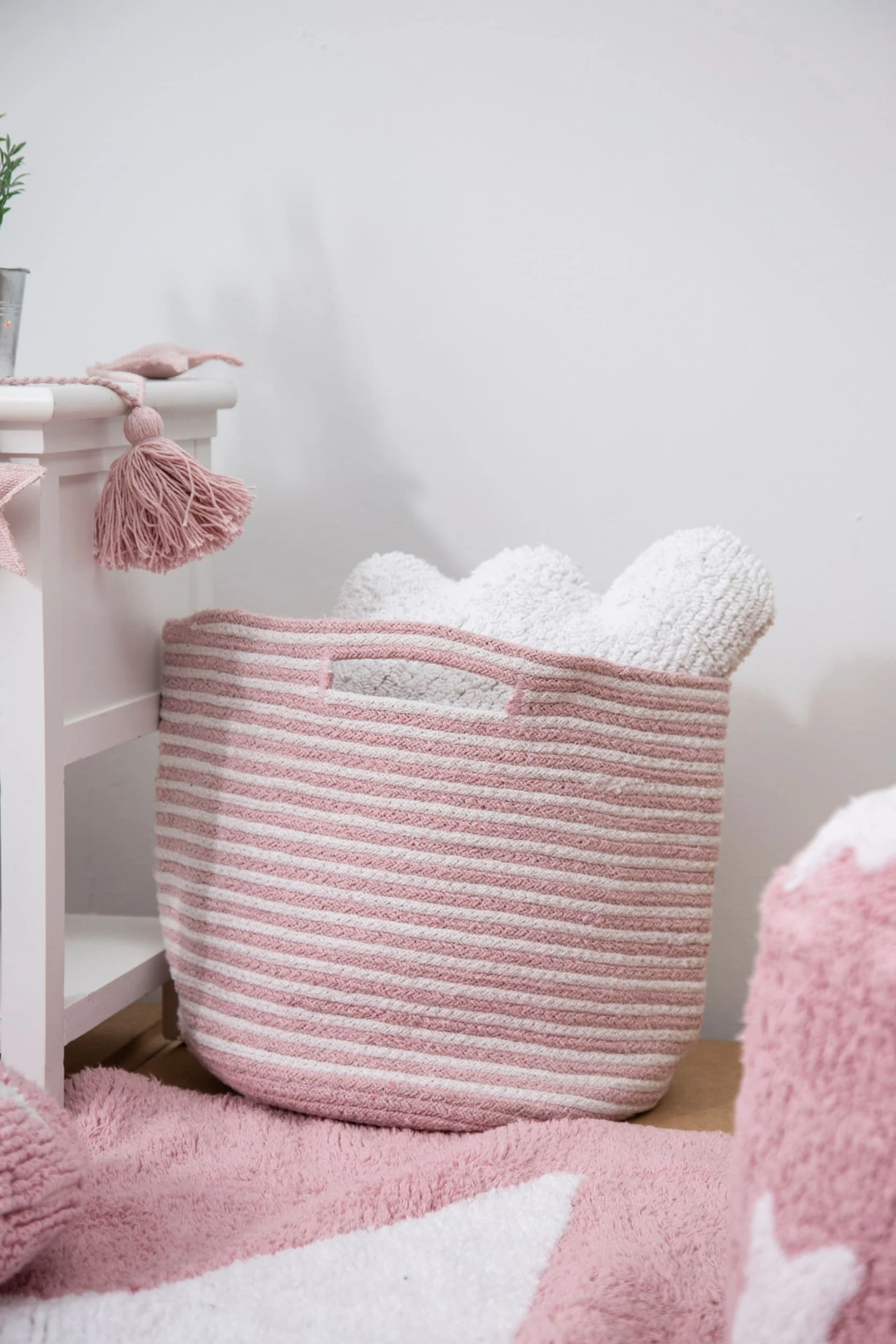 Happy Decor Kids Korb "Gestreifter" In Rosa - Ø 30 Cm – Bild 9