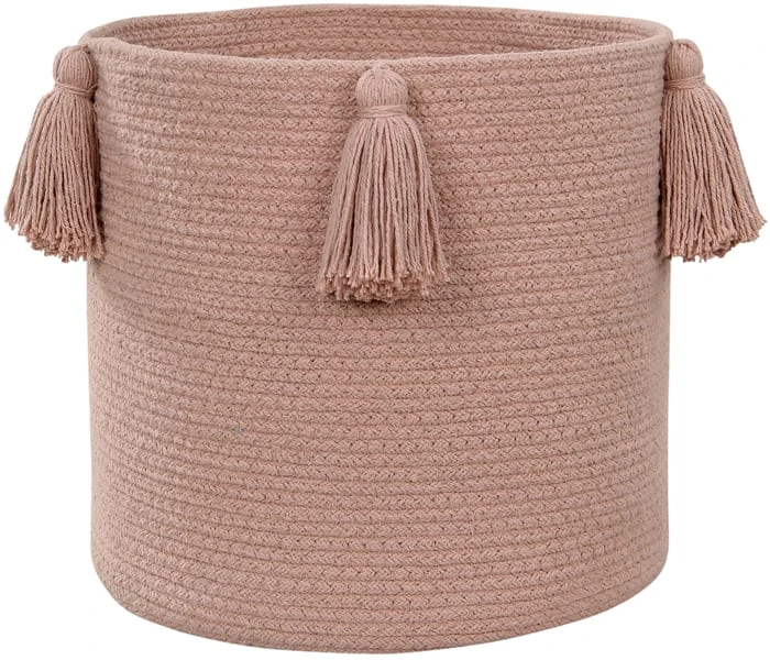 Happy Decor Kids Korb "Pom-Pom" In Rosa - 30x30x30 Cm