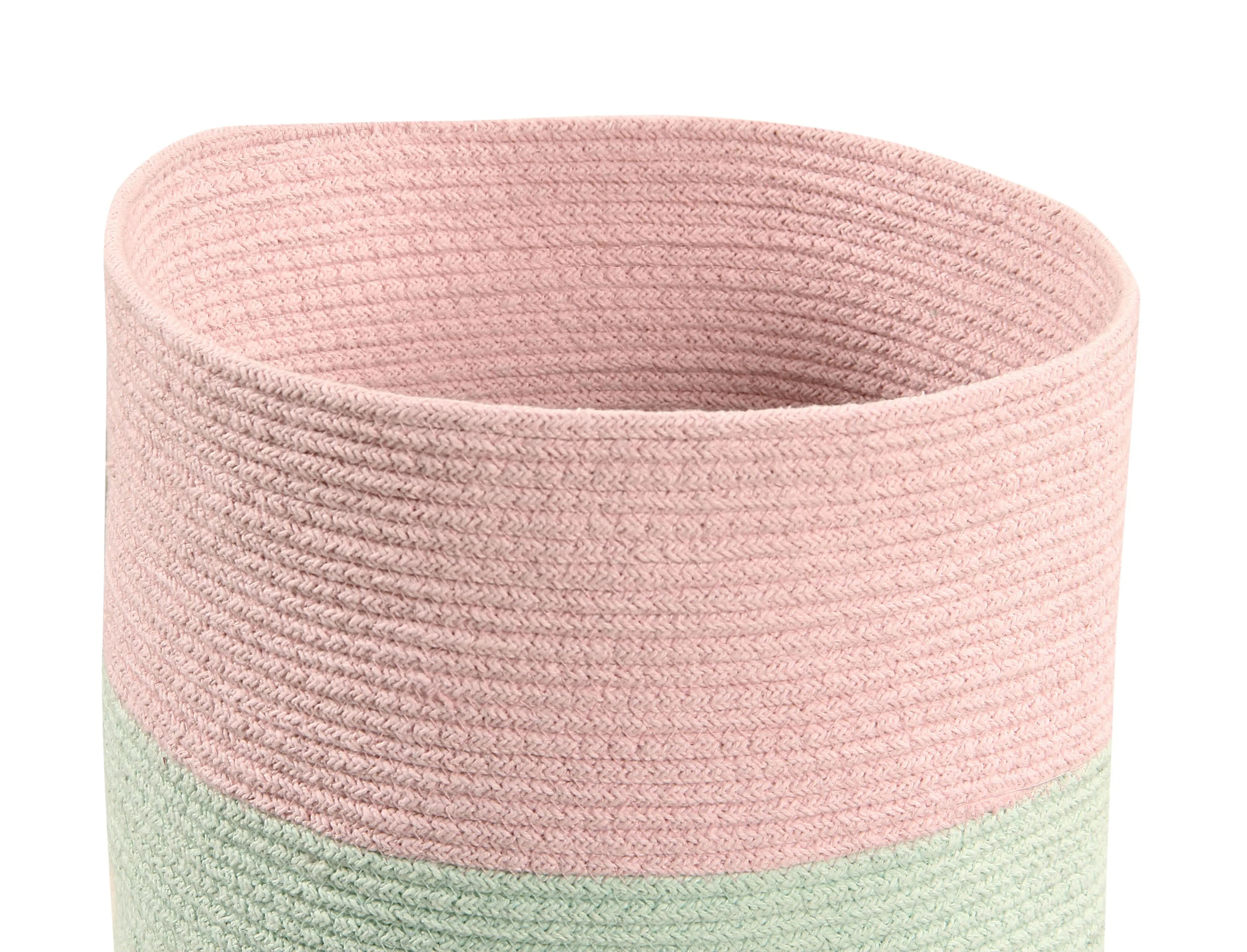 Happy Decor Kids Korb "Rainbow" In Grün/Rosa - 28x28x28 Cm – Bild 2