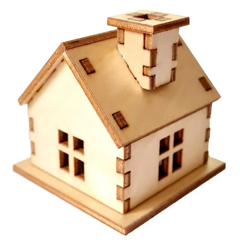 Hess Holzspielzeug Bastelset Räucherhaus, Klein