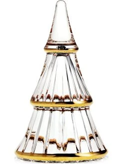 Holme Gaard Dekoobjekt "Fairytales - Weihnachtsbaum" In Transparent/ Gold - (H)14 X Ø 9 Cm