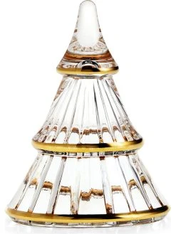 Holme Gaard Dekoobjekt "Fairytales - Weihnachtsbaum" In Transparent/ Gold - (H)9 X Ø 7 Cm