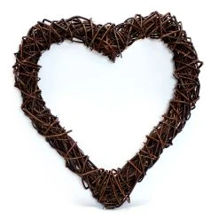 HomeLiving Deko-Herz "Naturweide" 550x600x80 In Braun