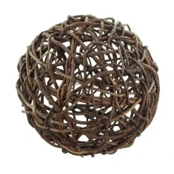 HomeLiving Deko-Kugel "Rebenholz" 400 In Braun