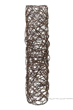 HomeLiving Deko-Säule "Lichterzauber" 250x1100 In Braun