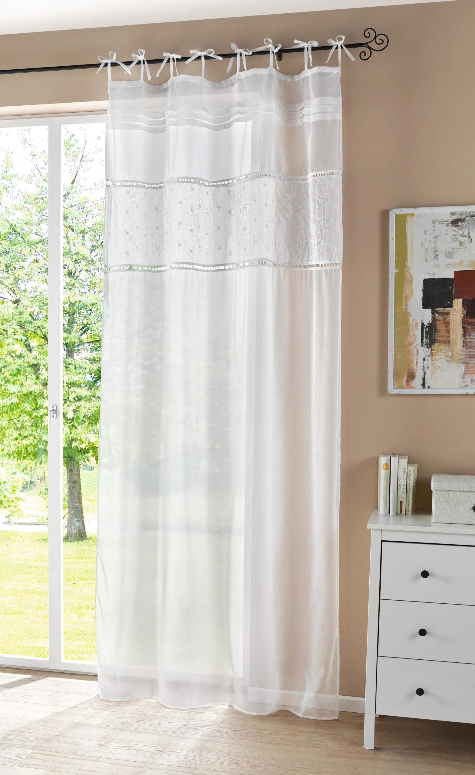 HomeLiving Deko-Schal "Cottage" 1400x2500 In Weiß – Bild 2