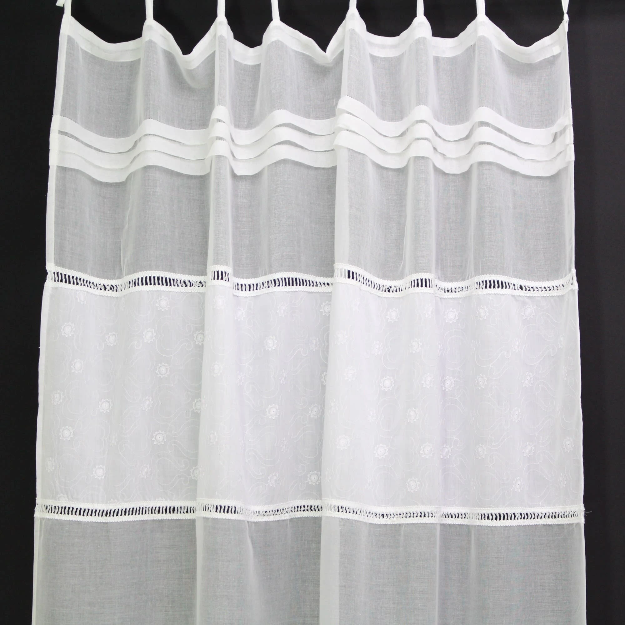 HomeLiving Deko-Schal "Cottage" 1400x2500 In Weiß – Bild 3