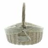 HomeLiving Einkaufskorb "Vintage" 37x30x35 In Weiß
