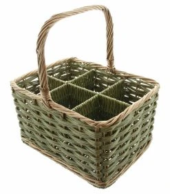 HomeLiving Flaschenkorb "Weidengeflecht" 360x270x210 In Braun