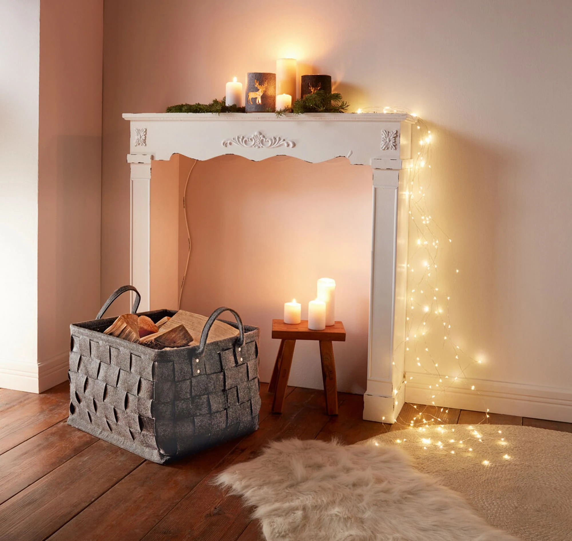 HomeLiving Füllkörbe "Flechtwerk" 450x400x400 In Anthrazit – Bild 3