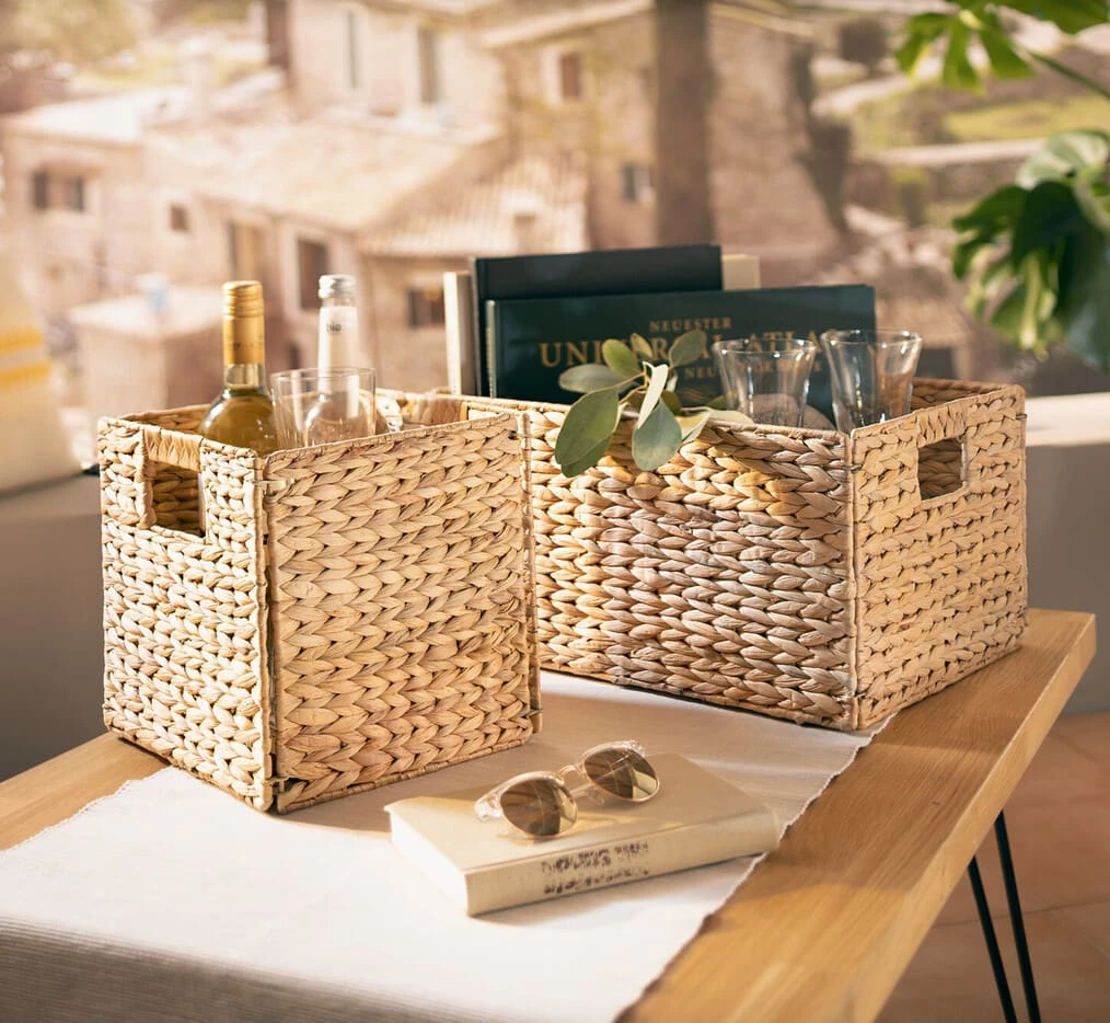 HomeLiving Füllkörbe "Wasserhyazinthe" 24x24x24cm In Braun – Bild 5