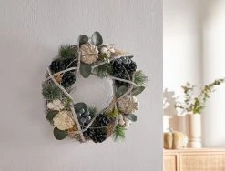 HomeLiving Herbstkranz "Pumpkins & Berries" 310x310x80 In Bunt