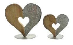 HomeLiving Herzdeko "Materialmix" 250x250 In Bunt
