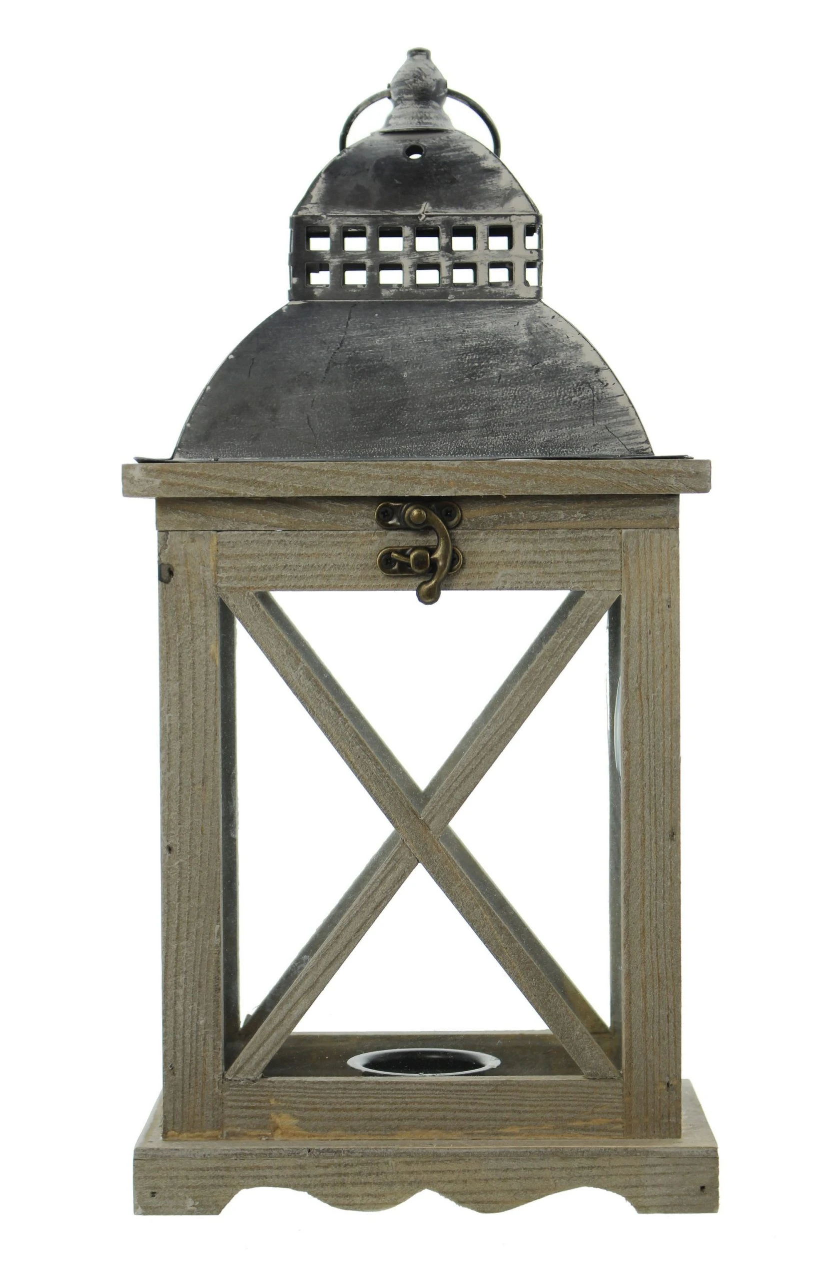 HomeLiving Holz-Laterne "Klassik" 190x120x390 In Braun – Bild 3