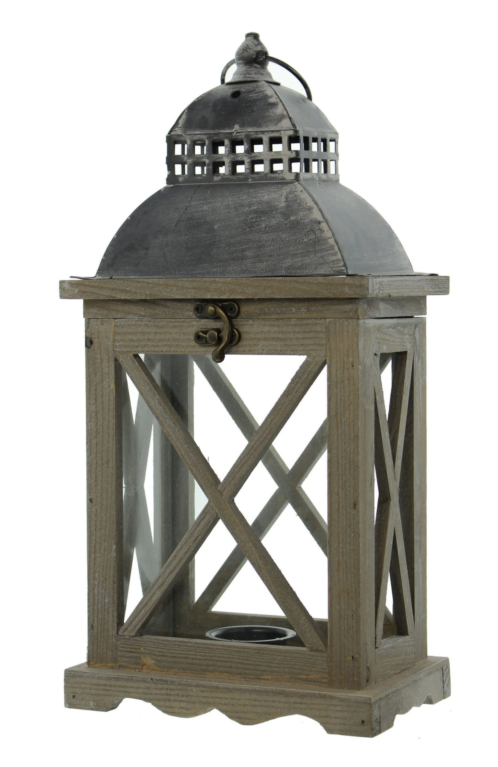 HomeLiving Holz-Laterne "Klassik" 190x120x390 In Braun