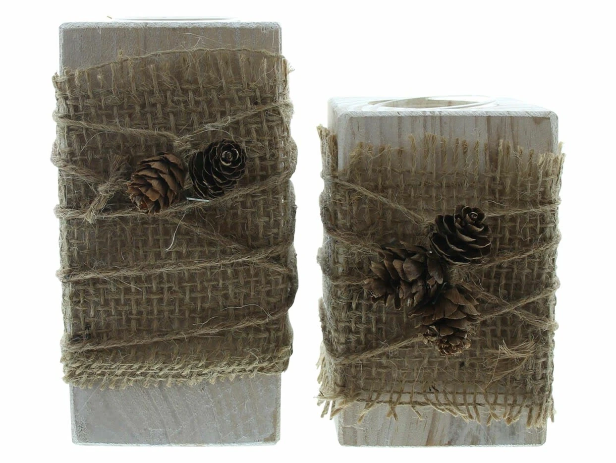 HomeLiving Kerzenhalter "Natural Vintage" 150x120 In Bunt – Bild 3