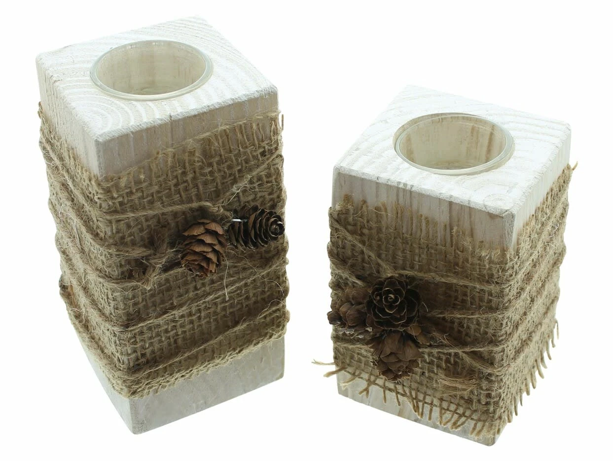 HomeLiving Kerzenhalter "Natural Vintage" 150x120 In Bunt