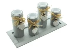 HomeLiving Kerzenhalter "Tablett" 350x140 In Bunt