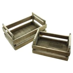 HomeLiving Kiste "Used-Chic" 390x250x130 In Beige