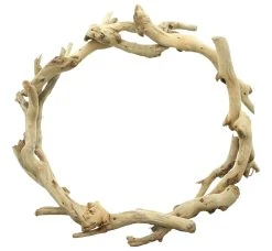 HomeLiving Kranz "Treibholz" 400x400 In Braun