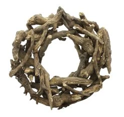 HomeLiving Kranz "Wurzelholz" 400x400x140 In Braun