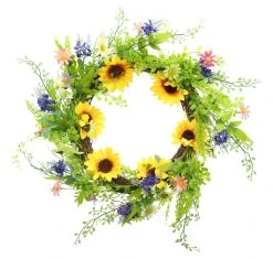 HomeLiving Kränze "Sommerblumen" 500x500 In Bunt