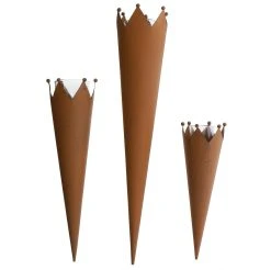 HomeLiving Krönchenstecker "Rostoptik" 100x100x500 In Braun