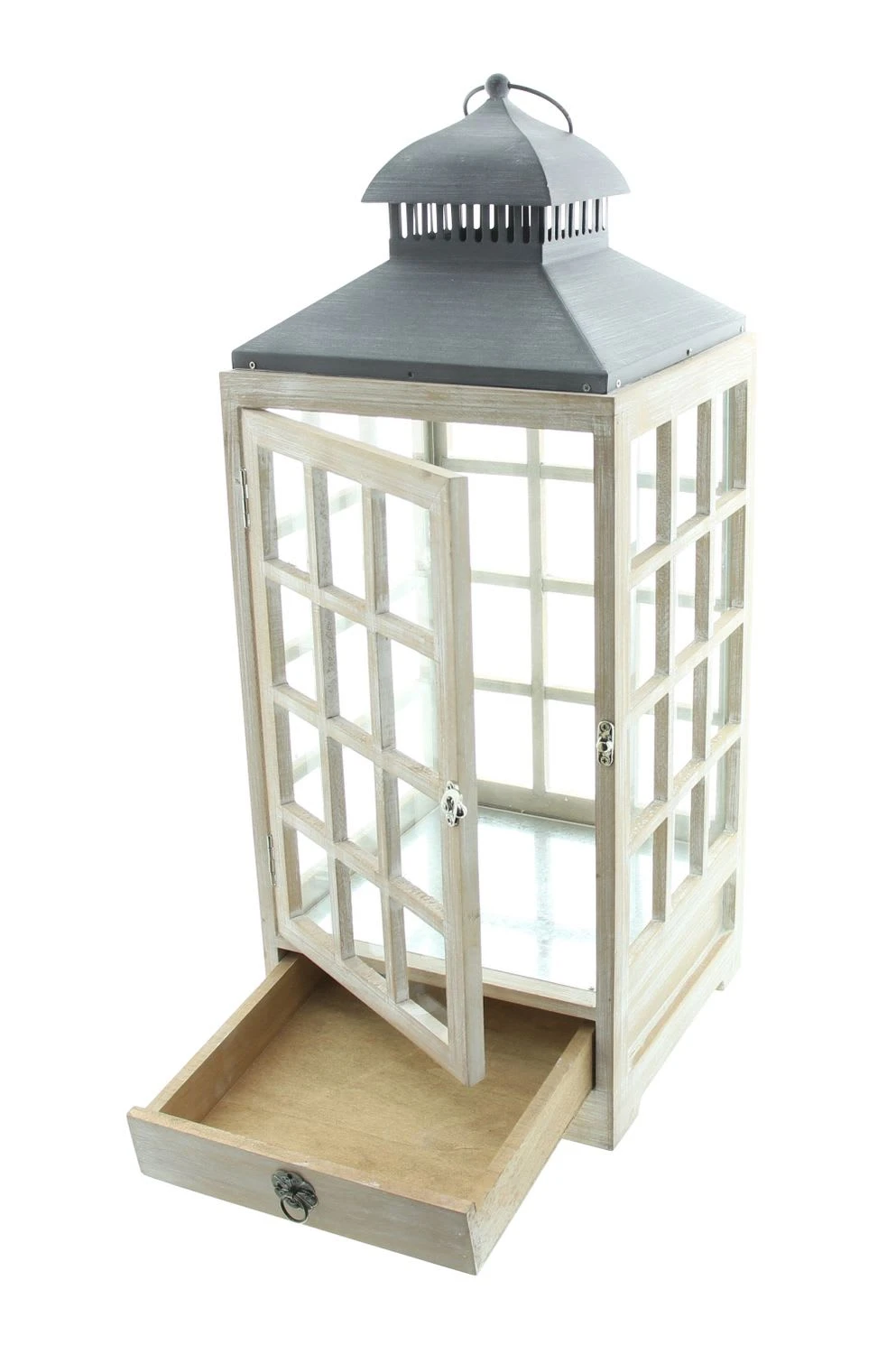 HomeLiving Laterne "Landhaus" 250x250x630 In Bunt – Bild 4