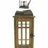 HomeLiving Laterne "Wood" 15x15x40 In Beige