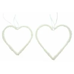 HomeLiving LED-Hänger "Plush Heart" 250x250x300 In Weiß