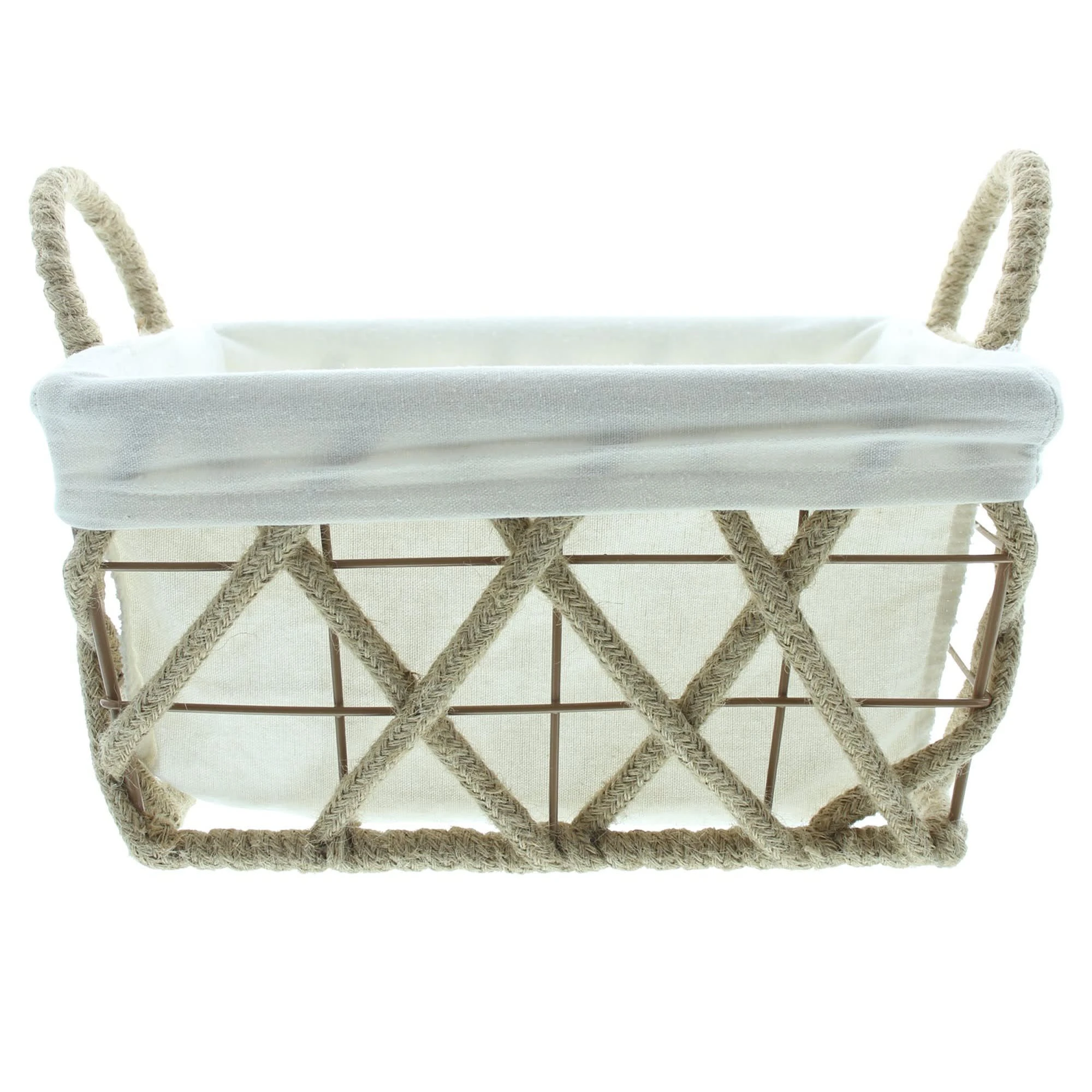 HomeLiving Metallkorb "Rope" 260x330x170 In Grau – Bild 5