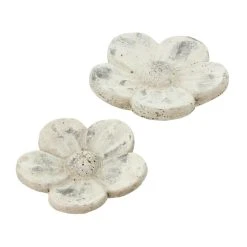 HomeLiving Spar-Set 2x Deko-Blüte "Blume", 20 Cm In Grau