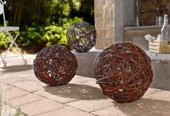 HomeLiving Spar-Set 2x Deko-Kugel "Deko-Kugel", 30 Cm In Braun
