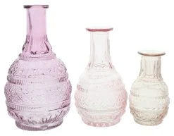 HomeLiving Spar-Set 2x Deko "Oriental", Höhe 13 Cm, 17 Cm, 22 Cm In Rosa