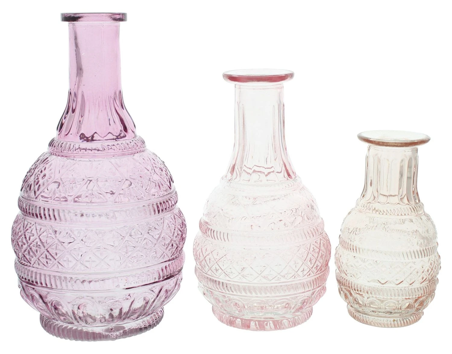 HomeLiving Spar-Set 2x Deko "Oriental", Höhe 13 Cm, 17 Cm, 22 Cm In Rosa